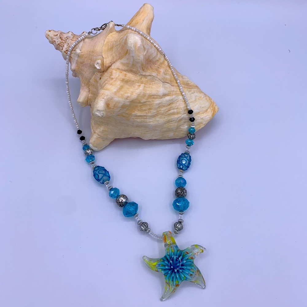 Murano Glass Starfish Necklace